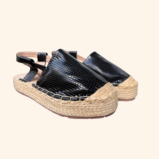 Sandalia Serpiente Negra