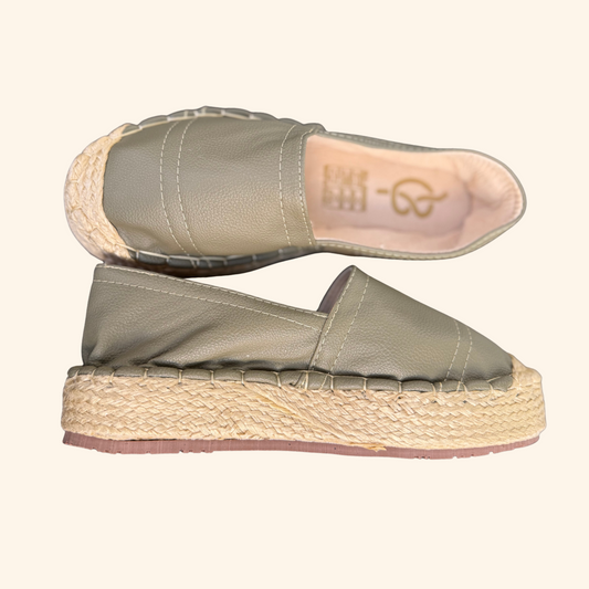 Alpargatas Cuerina Verde Militar