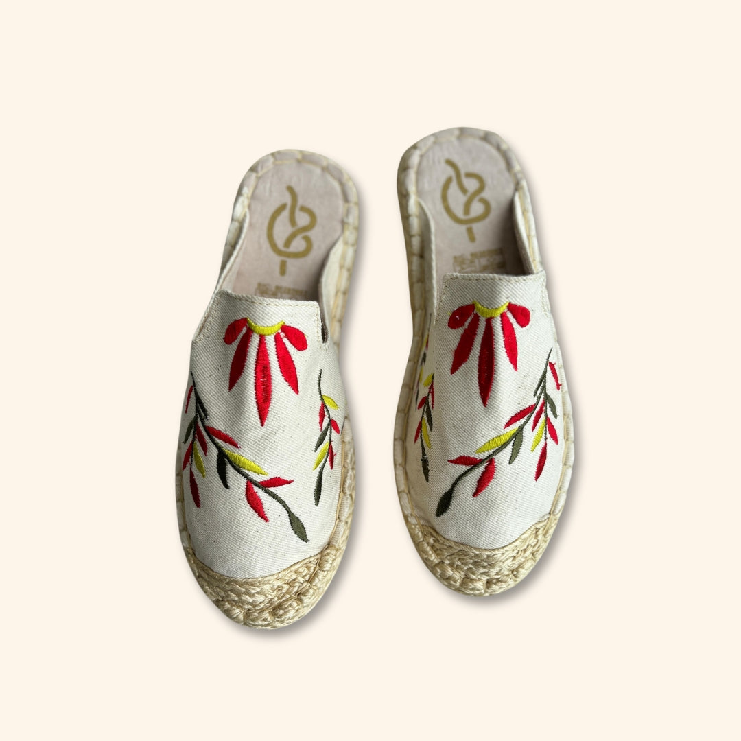 Zueco Bordado Flores