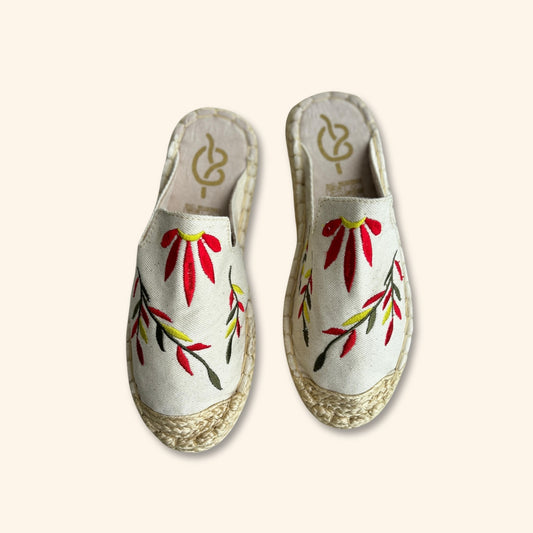 Zueco Bordado Flores