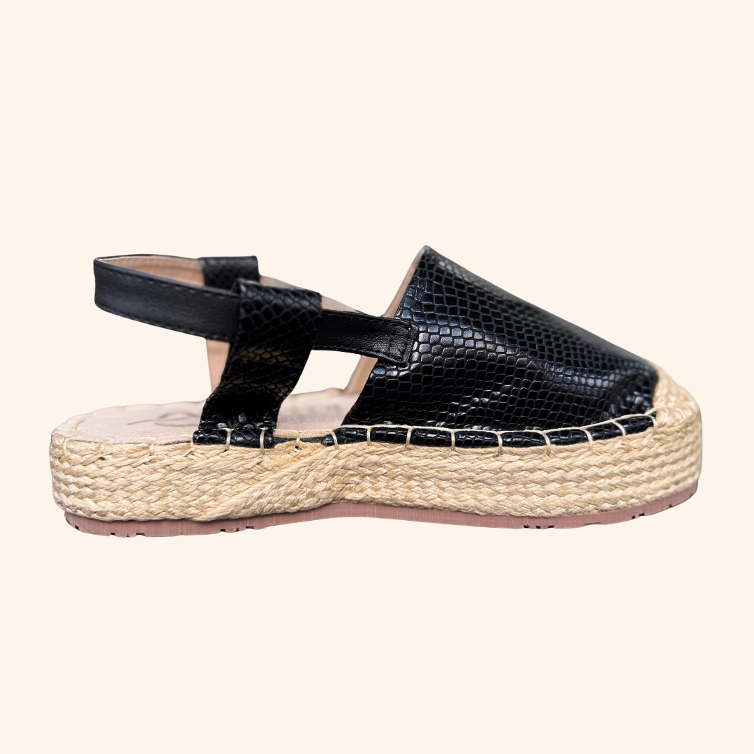 Sandalia Serpiente Negra