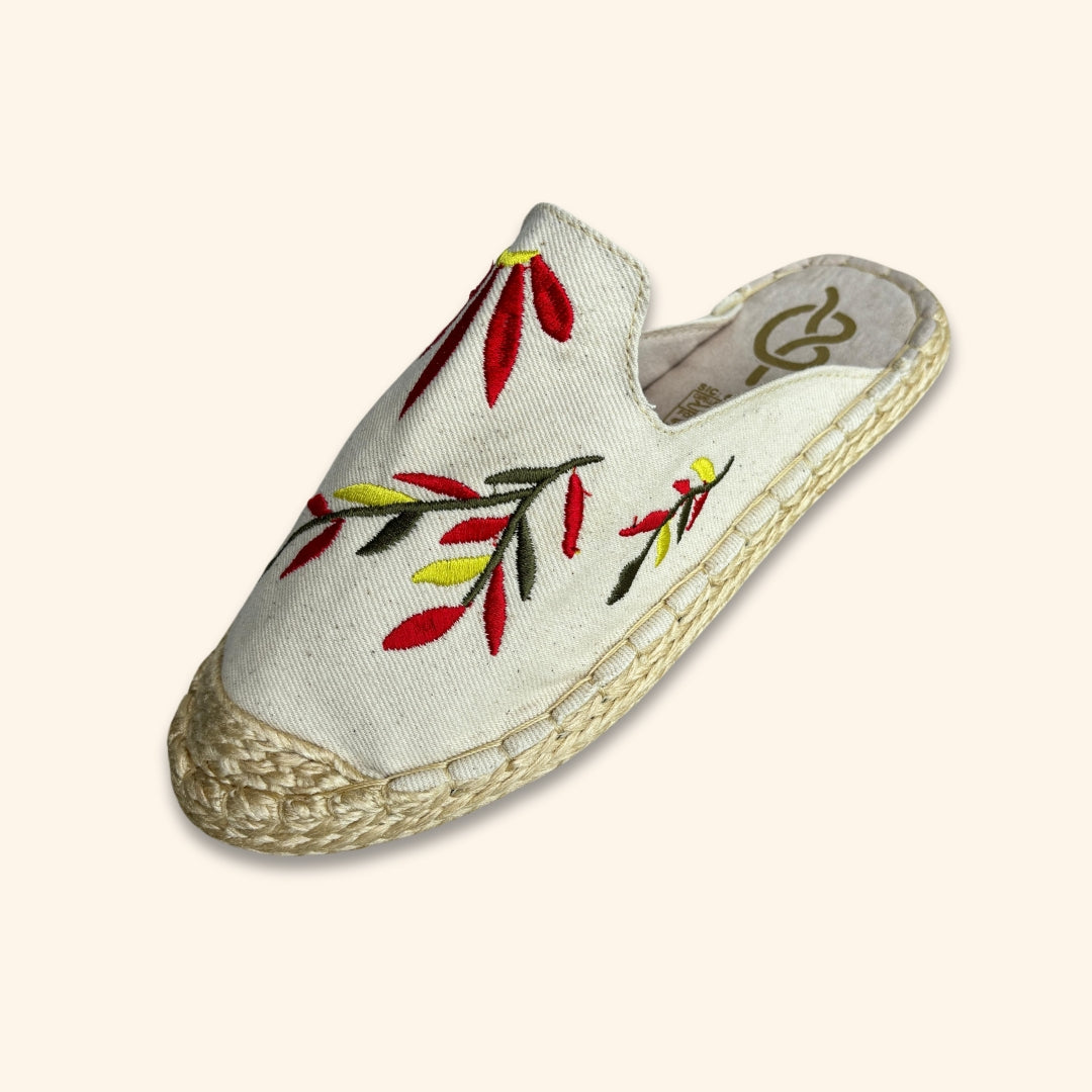 Zueco Bordado Flores
