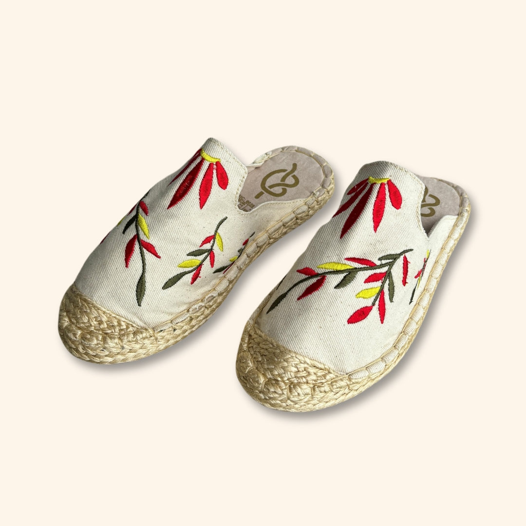 Zueco Bordado Flores