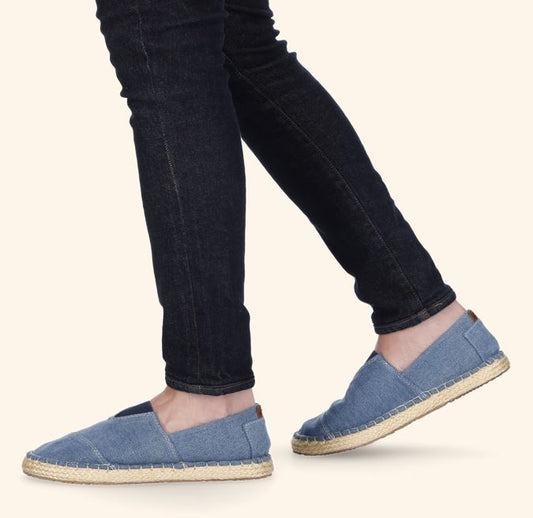 Alpargatas Azul Jean Hombre