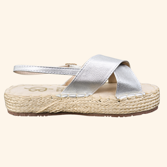 Sandalia Romana Plateada