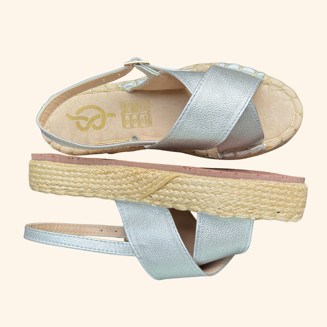 Sandalia Romana Plateada