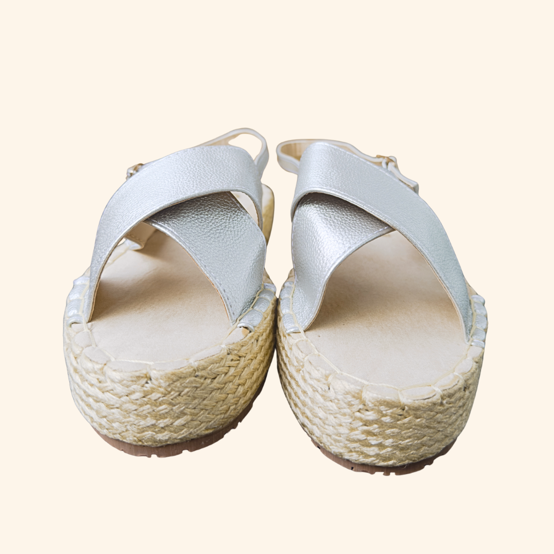 Sandalia Romana Plateada