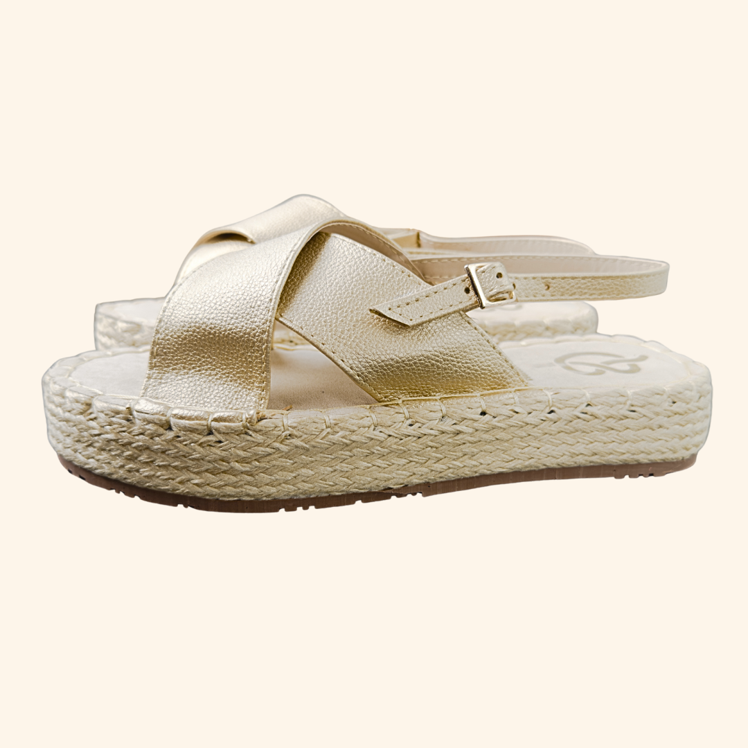 Sandalia Romana Dorada
