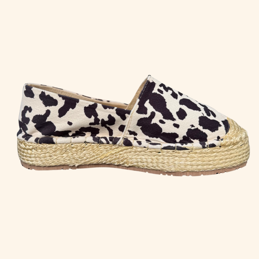 Alpargatas Vaquita Blanco x Negro