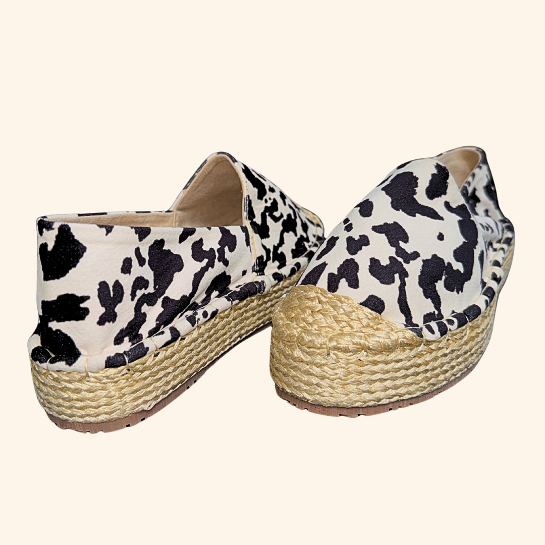 Alpargatas Vaquita Blanco x Negro